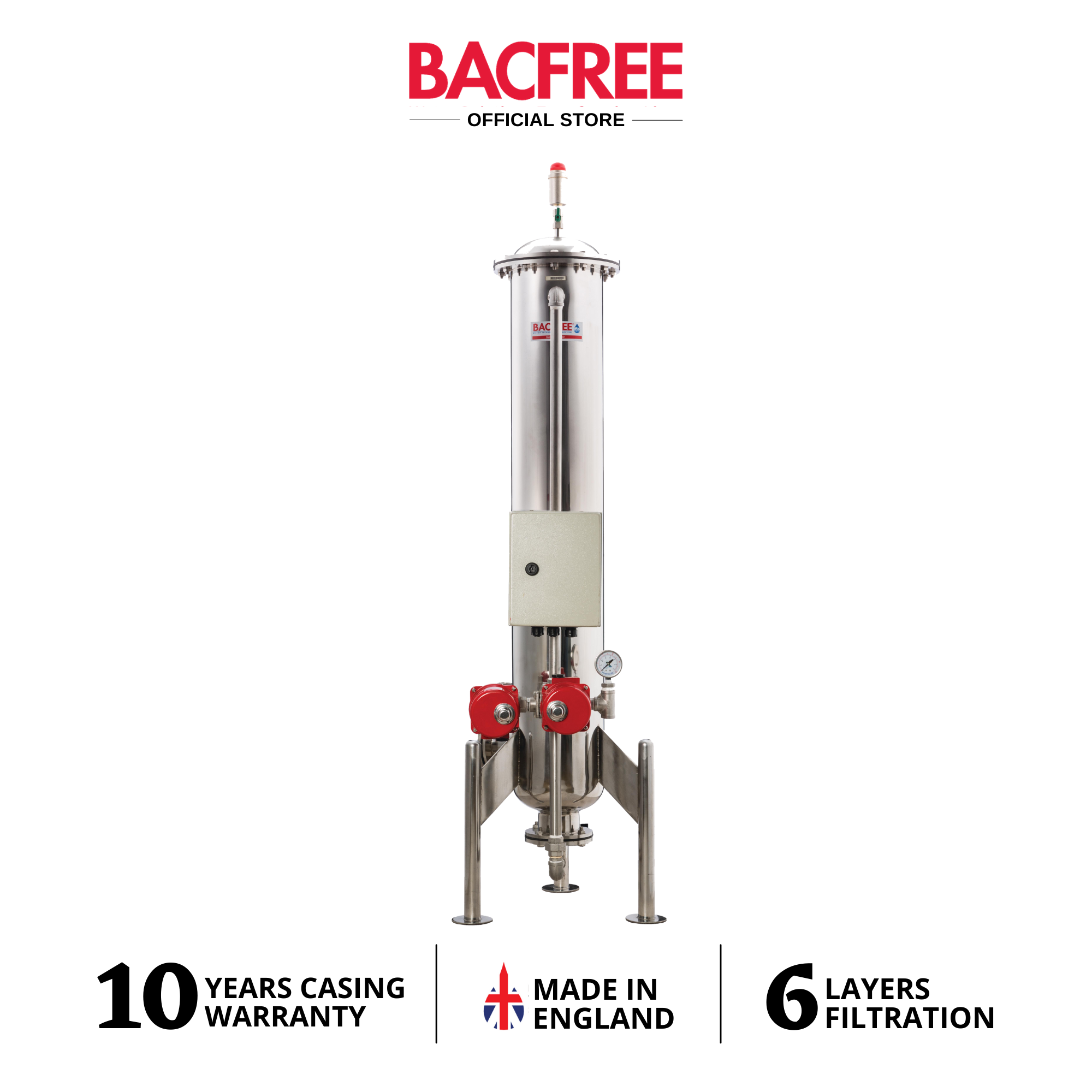 BACFREE ER19SMAuto Backwash Stainless Steel 304 Matte Finishing